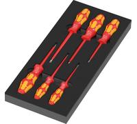 Wera 97111 Serie 100 VDE Set 2 pour l'atelier Jeu de tournevis vis à fente, PH