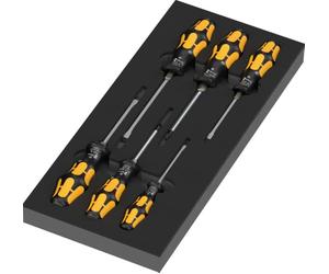 Wera Insert en mousse 97112 avec jeu de tournevis-burins Kraftform série 900 Set 1, 7 pièces
