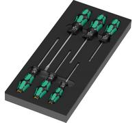 Wera Insert en mousse 9717 avec jeu de tournevis Kraftform série 300 Set 1, 7 pièces