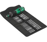 Wera Kompakt Turbo 1 05057482001 Jeu d'embouts 18 pièces 1/4\ (6.3 mm) avec tournevis porte-embout, avec adaptateur couple