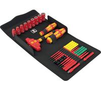 Wera 05006632001 25 Pièces Kraftform Kompakt VDE 24 Allround Set 1 Jeu De Lames Interchangeables Dans Un Étui - Avec Fonction Cliquet