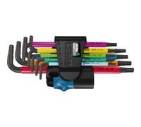 Jeu de clés torx 967/9 TX Multicolour HF 1, 9 pièces - WERA - 05024179001