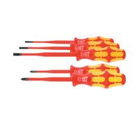 Wera Wera Jeu de 5 tournevis d'électricien pour visà fente et Pozidriv, 100% isolés, Nombre de tournevis: 3/2 Quantité:1