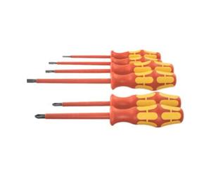 Wera Wera Jeu de 6 tournevis d'électricien pour visà fente et Pozidriv, 100% isolés, Nombre de tournevis: 4/2 Quantité:1