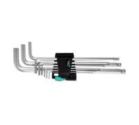 Wera Wera Jeu de clés mâles coudées 6 pans Hex-Plus, chromées, Nombre de tournevis: 9 Quantité:1