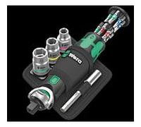 Wera Cliquet de poche Zyklop 8009 Set 2 – Jeu 18 pièces – Noir/Vert – 05004281001