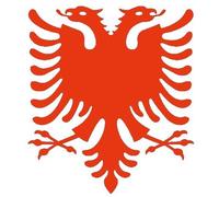 Werbetechnik Sotirios Papoutsis 2X Autocollant pour Voiture, Shqipë Aigle Albanie. 11x11 cm (11 x 11 cm, Rouge)