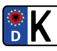 Werbetechnik Sotirios Papoutsis 2X Sticker pour Plaque d'immatriculation Albanie (env.2 cm)