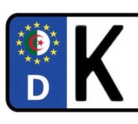Werbetechnik Sotirios Papoutsis 2X Sticker pour Plaque d'immatriculation Algérie (env.2 cm)