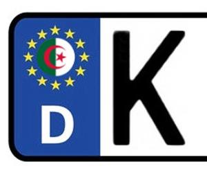 Werbetechnik Sotirios Papoutsis 2X Sticker pour Plaque d'immatriculation Algérie (env.2 cm)