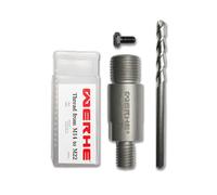 WERHE Adaptateur pour Malaxeur M14 Vers M22 | acier à outils, avec foret de centrage et vis de sécurité, 8 x 2,5 cm, gris, pour Mélangeur à Mortier