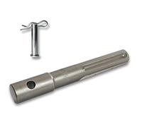 WERHE Adaptateur pour Tarière SDS Max, Acier avec Boulon | longueur 140 mm, boulon en acier à ressort avec goupille, pour perforateurs et perceuse sans fil, Tarière 40-200 mm