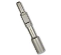 WERHE enfonce-piquet de terre HEX30 - Enfonceur robuste pour prises de terre profondes et piquets de terre - Ø intérieur 32,5 mm, longueur 257mm - Compatible avec les marteaux perforateurs hexagonaux