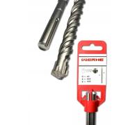 WERHE Foret à Béton SDS Max Ø 40 mm, Longueur 460 mm, 4 Taillants | pointe carbure, double spirale, peu de poussière, faibles vibrations, longueur de travail 400 mm