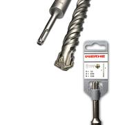 WERHE Foret à Béton SDS Plus 32 x 600 mm Foret pour Perforateur en Carbure | taillant quadruple en croix brasé, double spirale, longueur de travail 540 mm, pour maçonnerie, pierre et plâtre