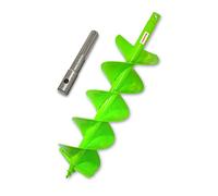 WERHE Foret de terre 200 mm avec adaptateur SDS Max - Foret de piquet de puits robuste à double hélice - Pointe de forage précise pour perceuses