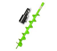 WERHE Foret pour Tarière, Ø 120 mm, Pour Stihl BT 106 C/120 C/121/130/131 | pointe de forage pour légers max. sols mi-durs, double arbre pour plus de performance de forage, version acier
