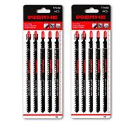 WERHE Lot professionnel de 10 lames de scie sauteuse T744D 180mm - Lames extra longues pour des coupes précises dans le bois, compatibles avec les scies sauteuses BOSCH, METABO & à emmanchement en T