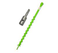 WERHE Tarière Ø 40 mm, Acier Massif, Adaptateur SDS Plus | pointe de forage précise, pour légers max. sols mi-durs, grande robustesse, très résistant, pour perceuse adapté