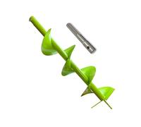WERHE Tarière 200 mm avec Lames Carbure, Adaptateur SDS Max, Longueur 80 cm | forme à double spirale, lames réaffûtables, profondeur de travail 60 cm, emmanchement 20 mm, poids 4 kg avec Adaptateur