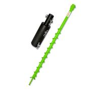WERHE Tarière 40 mm, Adaptateur 25/20 mm, Pour Makita, Hitachi Perceuses | acier trempé, longueur 80 cm, profondeur de travail 76 cm, auto-centrant, avec boulon de sécurité, goupille