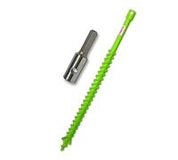 WERHE Tarière 40 mm avec Adaptateur Hex, Acier Massif | idéal pour piquets de clôture et trous de plantation, réduit la fatigue, compatible avec perceuses standard