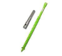 WERHE Tarière 40 mm avec Adaptateur SDS Max, Double Spirale, Longueur 80 cm | en acier robuste, pour forage de piquets et travaux de jardin, compatible avec perceuses courantes