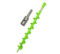 WERHE Tarière 80 mm Acier Massif, Adaptateur SDS Plus | pour construction de puits et plantation, pointe de forage précise, longueur totale 800 mm, profondeur de travail 760 mm