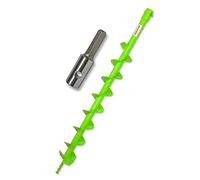 WERHE Tarière 80 mm avec adaptateur hexagonal - Foret hélicoïdal robuste pour piquets et puits - Pointe de perçage précise pour le jardin et la construction