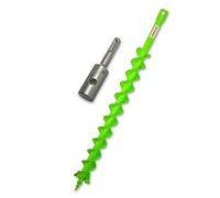 WERHE Tarière Double Spirale 60 mm 80 cm SDS Plus pour Tarière à Piquets | en acier de qualité avec lames carbure, pour piquets de clôture et plantation, lames réaffûtables, poids 1,9 kg
