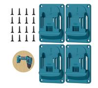 WERIGONI Lot de 4 supports muraux compatible avec les outils électriques Makita 18V, notamment les modèles BL1830, BL1840, BL1850 et BL1860