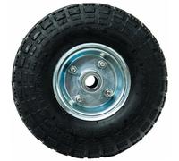 WERKA PRO - 10344 - Roue gonflable 10" - Jante en métal - D : 260 x 85 - Alésage 20 mm - Moyeu 74 mm - Idéal pour diable, chariot