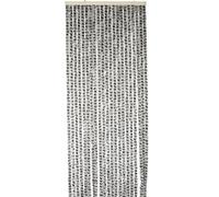 WERKA PRO - 10777 - Rideau de Port Chenille - 120 x 220 cm - Gris clair et Anthracite - Rideau Ajustable - Traité anti UV