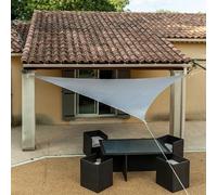 WERKA PRO - 11121 - Toile d'Ombrage Ajourée - 160 g/m2 - En Polyester - Triangulaire - 3,6 x 3,6 x 3,6 m - Taupe - Pour Balcon, terrasse et Jardin
