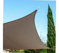 WERKA PRO - 11124 - Toile d'Ombrage Ajourée - 160 g/m2 - En Polyester - Carrée - 5 x 5 m - Taupe - Pour Balcon, terrasse et Jardin