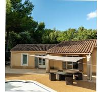 WERKA PRO - 11125 - Toile d'Ombrage Ajourée - 160 g/m2 - En Polyester - Rectangulaire - 4 x 5 m - Taupe - Balcon, terrasse et Jardin