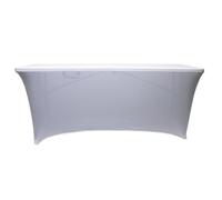 WERKA PRO - 11323 Pliante Rectangulaire-Housse de PROtection Elastique pour Table de Jardin en Extérieur-Anti UV-Blanche, 180 cm x 74 cm x 74 cm