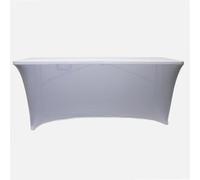 WERKA PRO - 11323 Pliante Rectangulaire-Housse de PROtection Elastique pour Table de Jardin en Extérieur-Anti UV-Blanche, 180 cm x 74 cm x 74 cm
