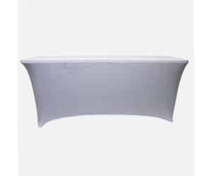 WERKA PRO - 11323 Pliante Rectangulaire-Housse de PROtection Elastique pour Table de Jardin en Extérieur-Anti UV-Blanche, 180 cm x 74 cm x 74 cm