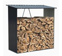 WERKA PRO Abri Range Bûches Métal Acier Galvanisé 1,57 m 17,8 kg Anthracite