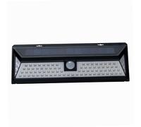 WERKA PRO Applique Solaire à LED Batterie Lithium 3.7V 2400 mah 3.7V Noir | Sécurisé, usage extérieur, détecteur de mouvement, 90 LED, 260 lumens, angle d'éclairage 270°, résistante aux intempéries