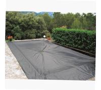 WERKA PRO Bâche de piscine rectangulaire 6x10 m 140 g/m² polyéthylène œillets alu drainage anti-UV