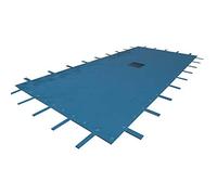 WERKA PRO Bâche de Piscine Rectangulaire 140 g/m² Anti-UV Œillets 6 x 10 m | Polyéthylène, aluminium, tressé, anti-UV, usage piscine, 6 x 10 m, système de drainage et traitement