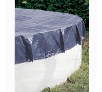 WERKA PRO Bâche de Protection 140g/m² pour Piscine Hors Sol Ronde - Bâche Ø 4,20 m pour Piscine Ø 3,60 m - Fixation par Œillets - Filet Central pour Évacuation de l'eau - Traitement Anti UV