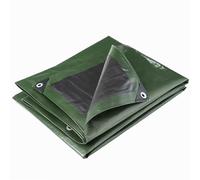 WERKA PRO Bâche Industrielle 240 g/m² Ultra Lourde Taille 2 x 50 cm 2 x 3 m | Polyéthylène, robuste, durable, sécurisé, tressé, anti-UV, usage extérieur, réversible verte et noire, taille 2 x 3 m