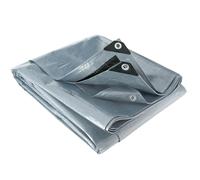 WERKA PRO Bâche Multifonction imperméable en polyéthylène armé tressé, résistante aux UV et aux moisissures, idéale pour Jardinage et Bricolage, Dimensions 6 x 10 m, Gris et Noir.