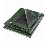 WERKA PRO Bâche Multifonctions Noire et Verte 240 g/m² 4 x 5 m 50 cm | Bois, installation facile, robuste, durable, anti-UV, usage extérieur, œillets tous les 50 cm