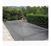 WERKA PRO Bâche Piscine Rectangulaire 140 g/m² Anti-UV - 4 x 5 m | Polyéthylène tressé, œillets aluminium tous les 50 cm, ourlet renforcé, filet central d'évacuation, été et hivernage
