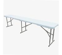 WERKA PRO Banc Pliant 182 x 28 x 43 cm | Polyéthylène, acier, polyvalent, durable, pliable, usage jardin et extérieur, intérieur, poignée transport, charge max 240 kg