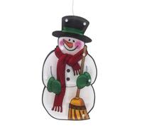 WERKA PRO Bonhomme de Neige Lumineux 10LED Lumière Douce 13,3 x 25 x 2,6 cm | PVC, robuste, usage intérieur et maison, décoration de noël intérieure, fonctionne avec piles, lumière douce et festive